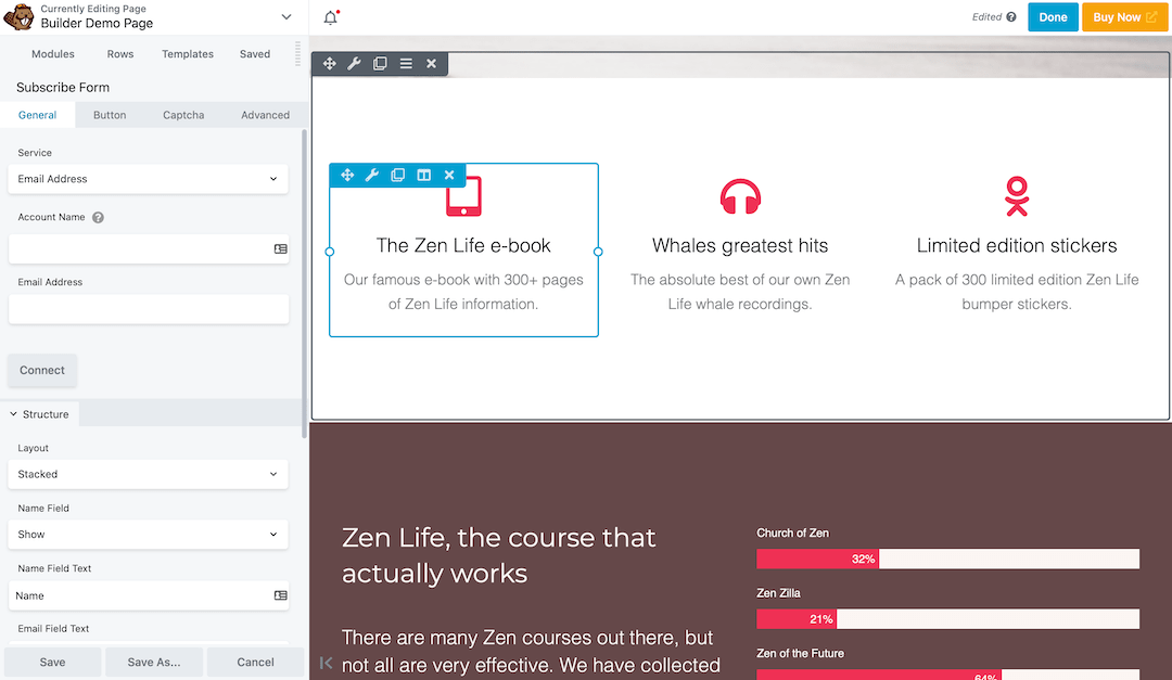 Beaver Builder frontend editor