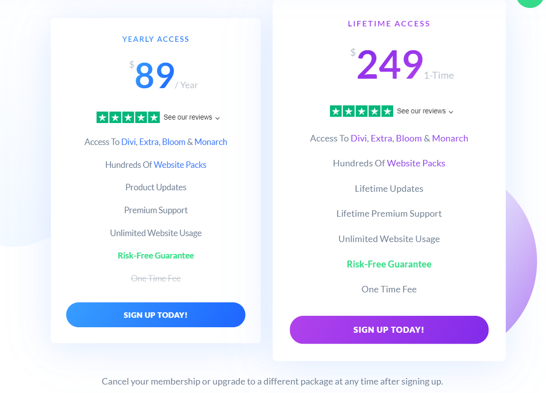 Divi pricing