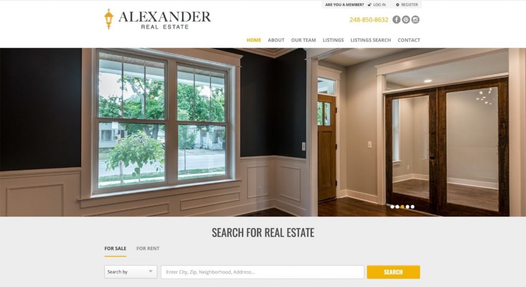 Example of business website