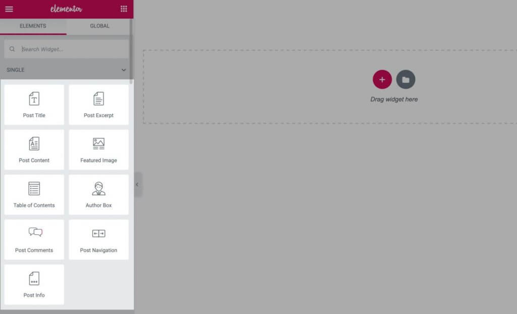 Theme Builder content elements