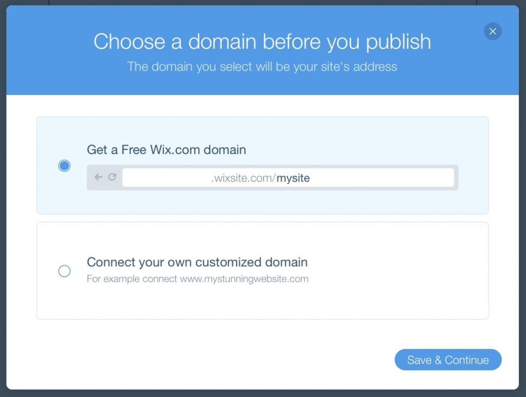 WIX domain connect to the website