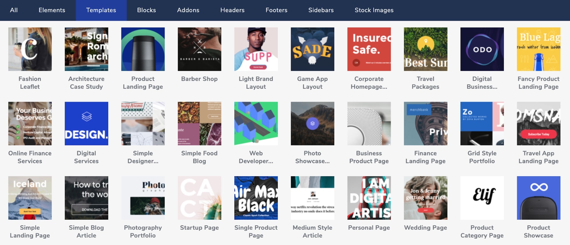 Visual Composer Template Library