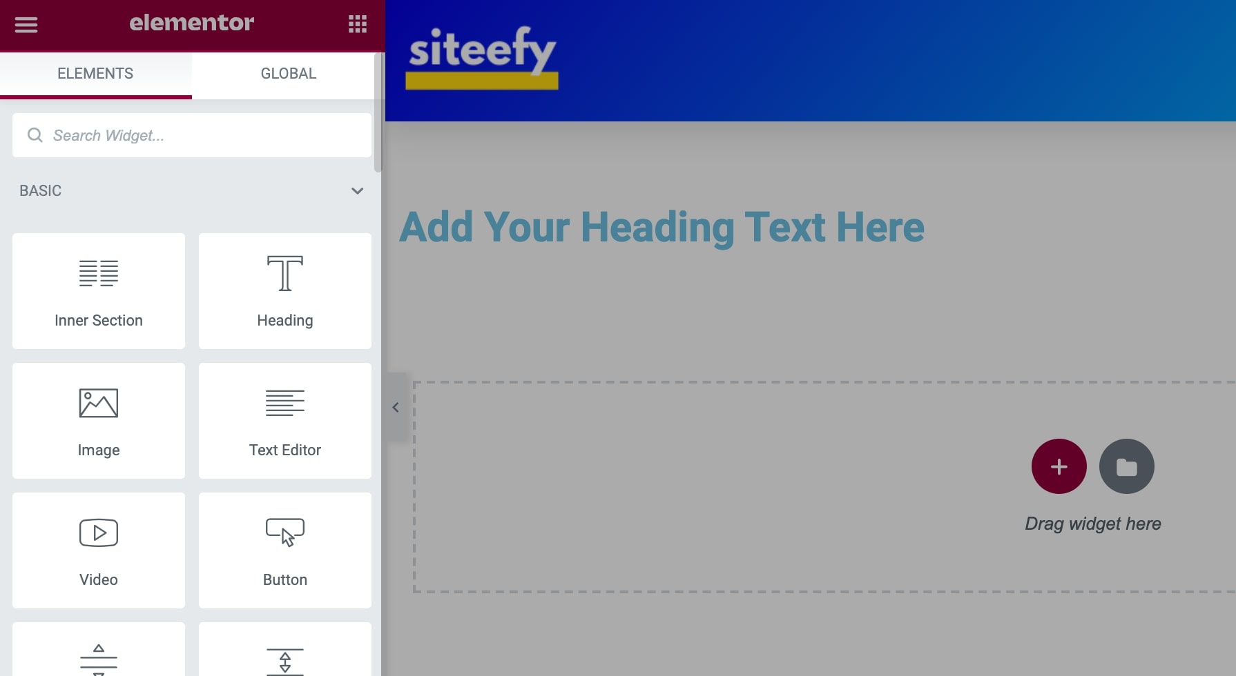Elementor content widgets