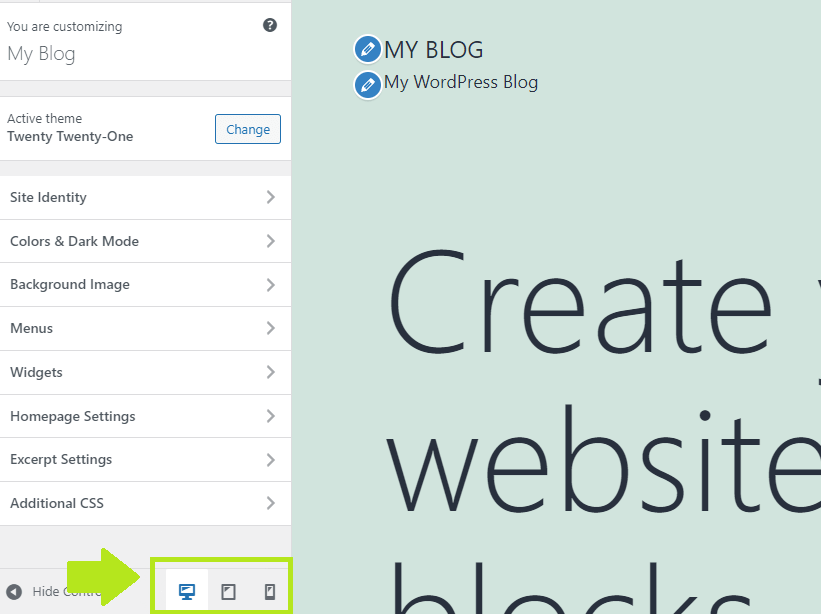 How to edit the mobile version of WordPress website with Customizer