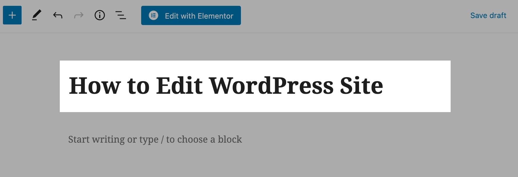 how to edit wordpress site