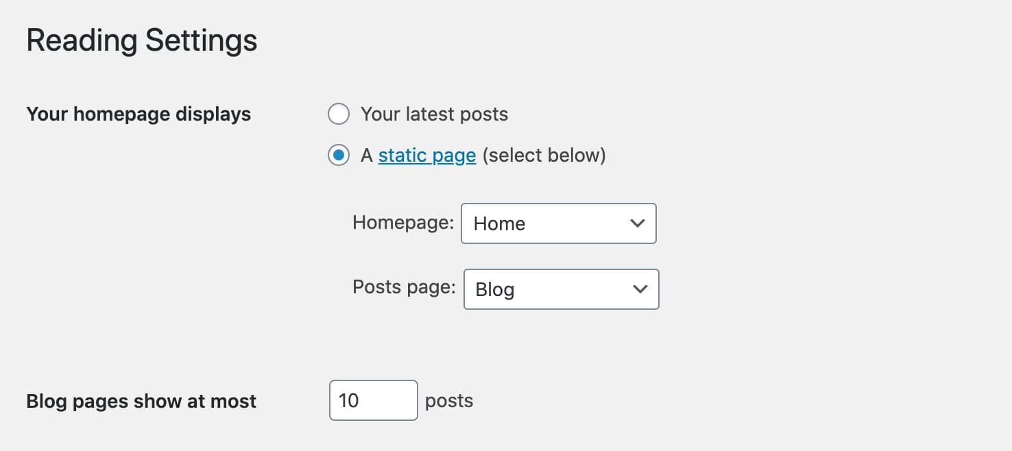 WordPress custom page