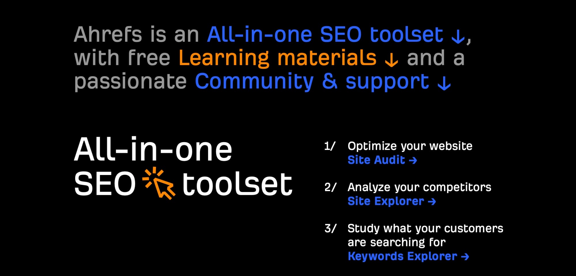 Ahrefs and SEMrush SEO Toolset