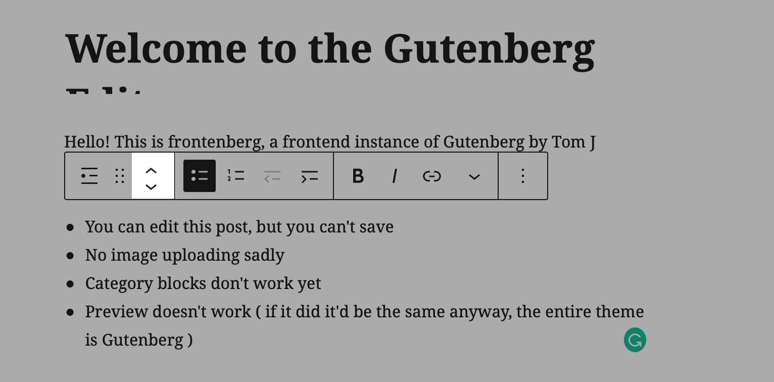 Move up down settings to reorganize blocks