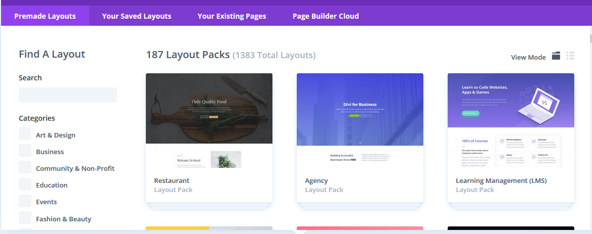 learn how to edit home page in wordpress by choosing divi builder layout pack