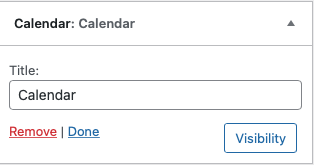 Customizing Calendar widget