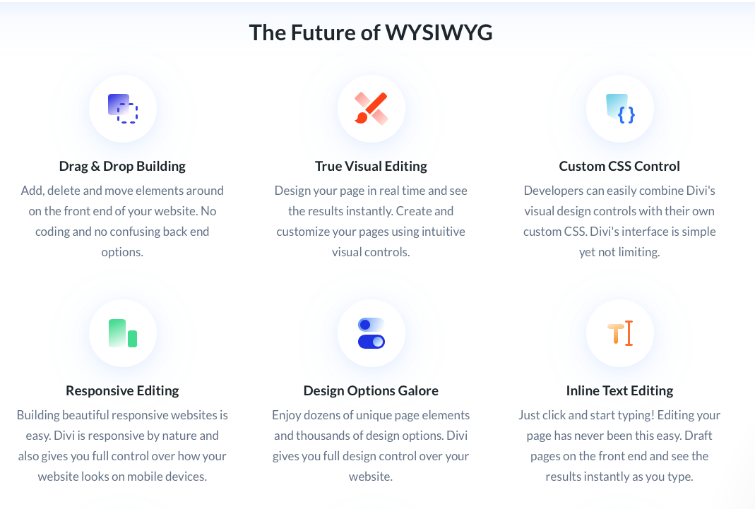 Divi Page Builder Features
