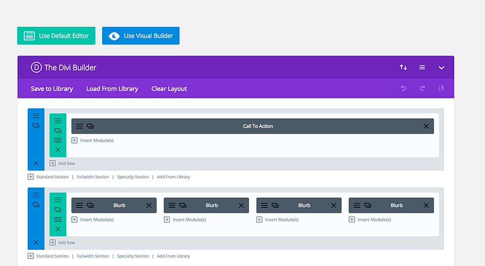 Divi builder layout