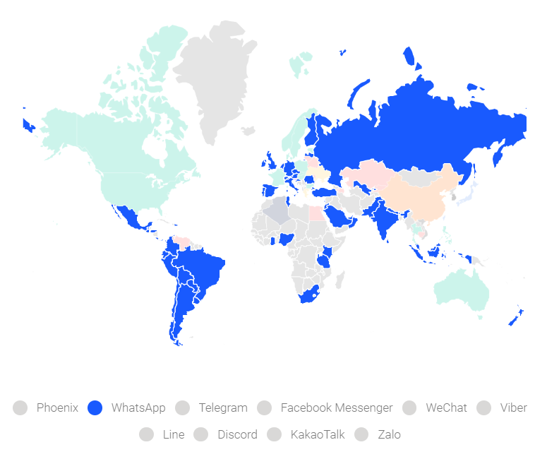 Whatsapp global map