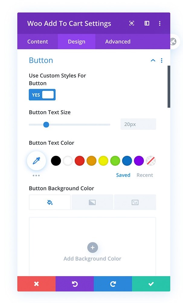 Divi Woo Add to Cart Settings