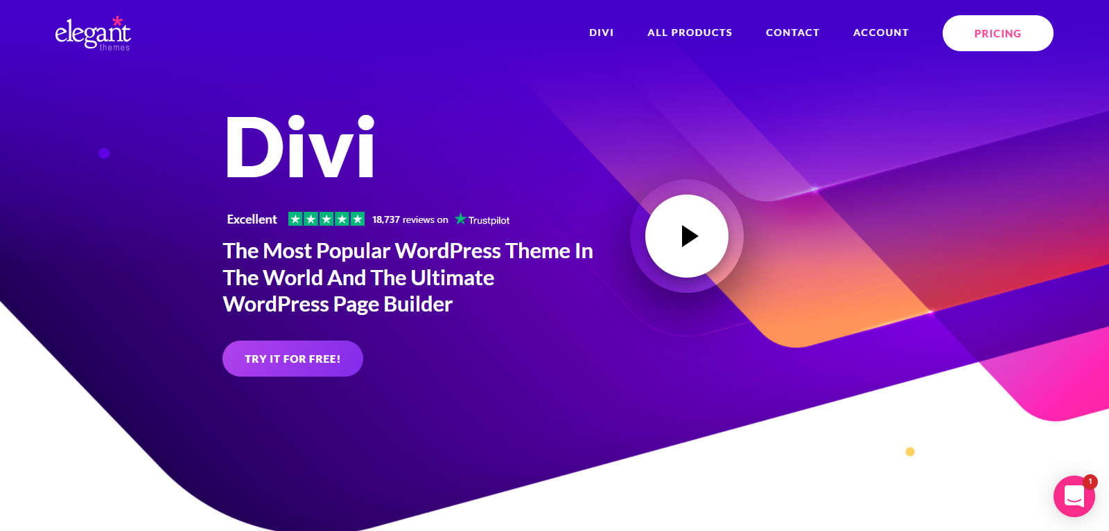 Divi homepage