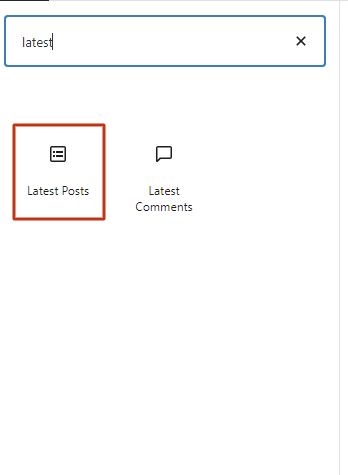 WordPress latest posts block