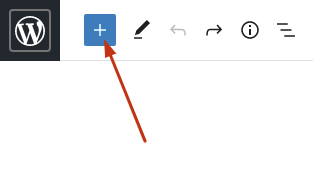 WordPress new block button