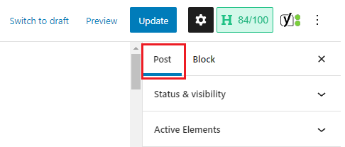 WordPress post options
