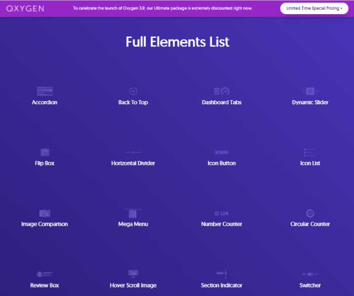 Oxygen Content Elements