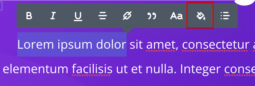 Divi add link color button