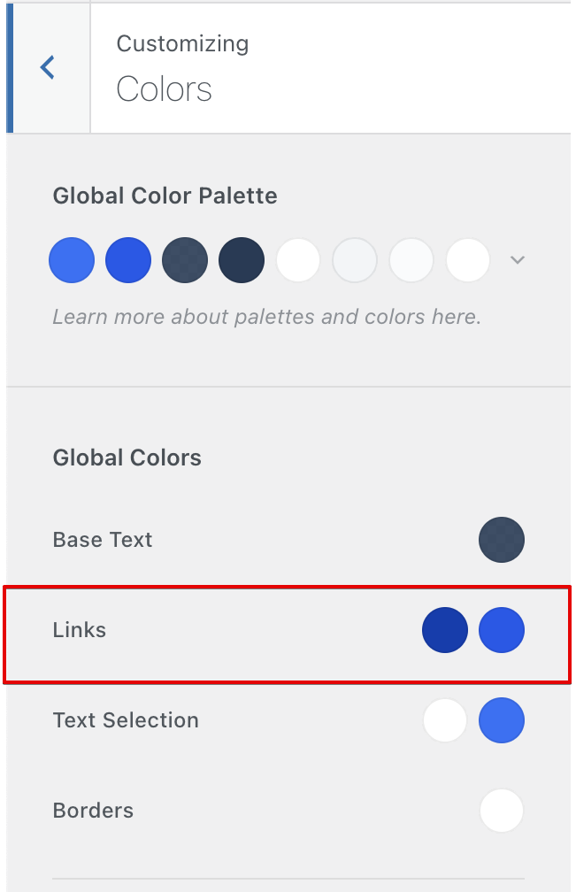 Blocksy Color Settings