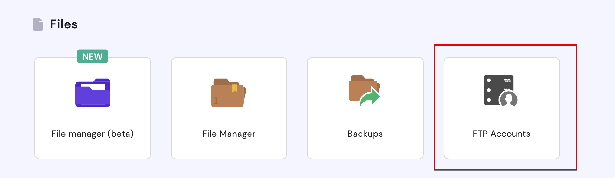 Hostinger "FTP Accounts" option