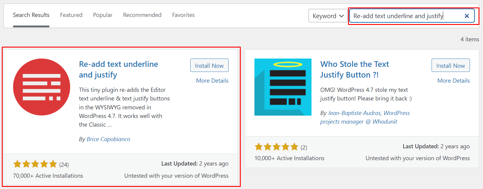 Re-add text underline and justify plugin