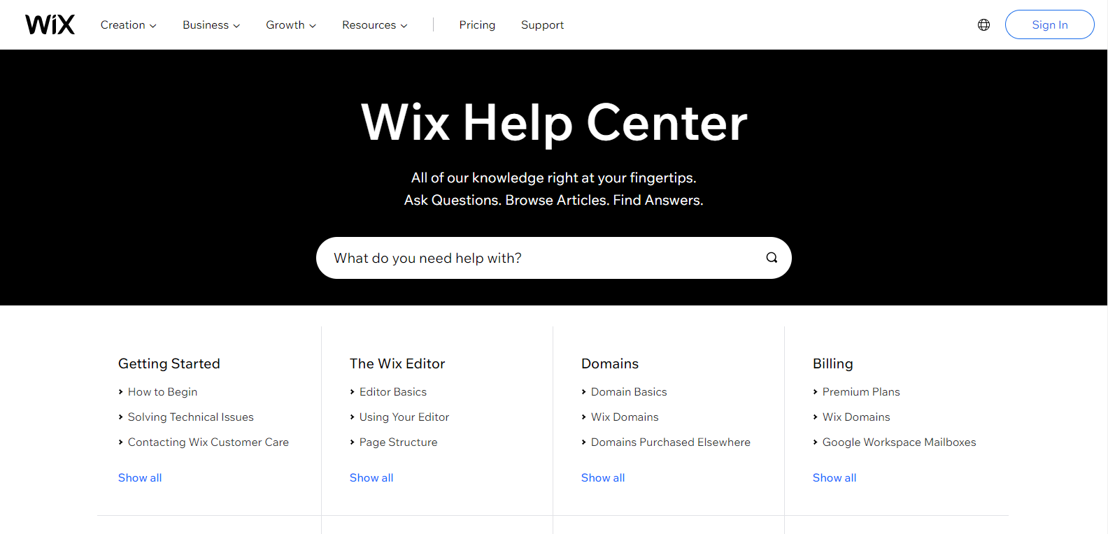 wix help center