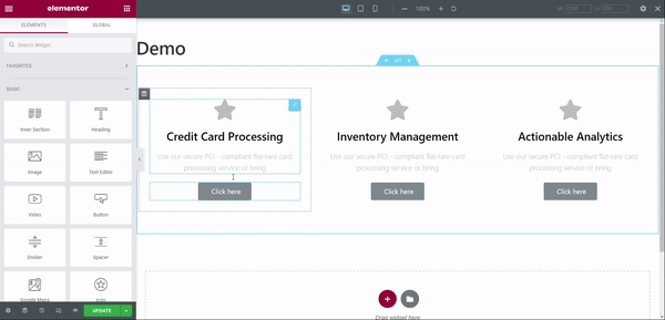 elementor responsive settings