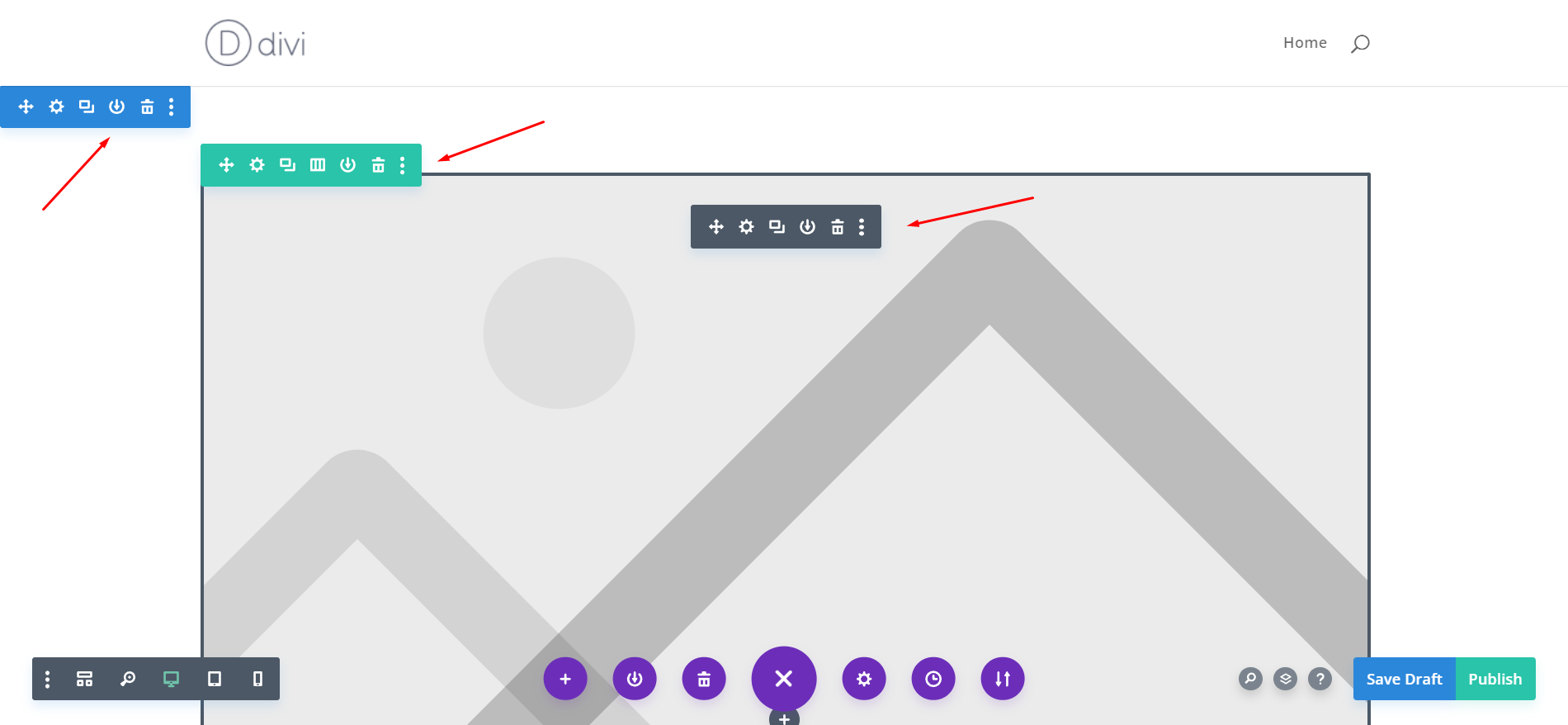 Divi element settings