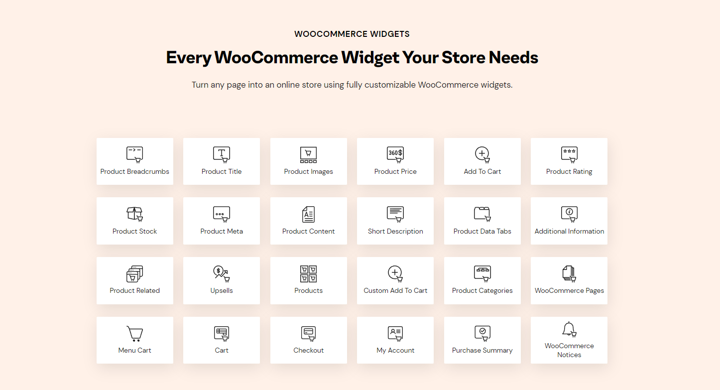 Elementor WooCommerce Widgets