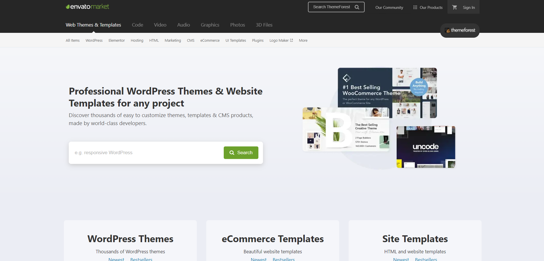 Envato homepage