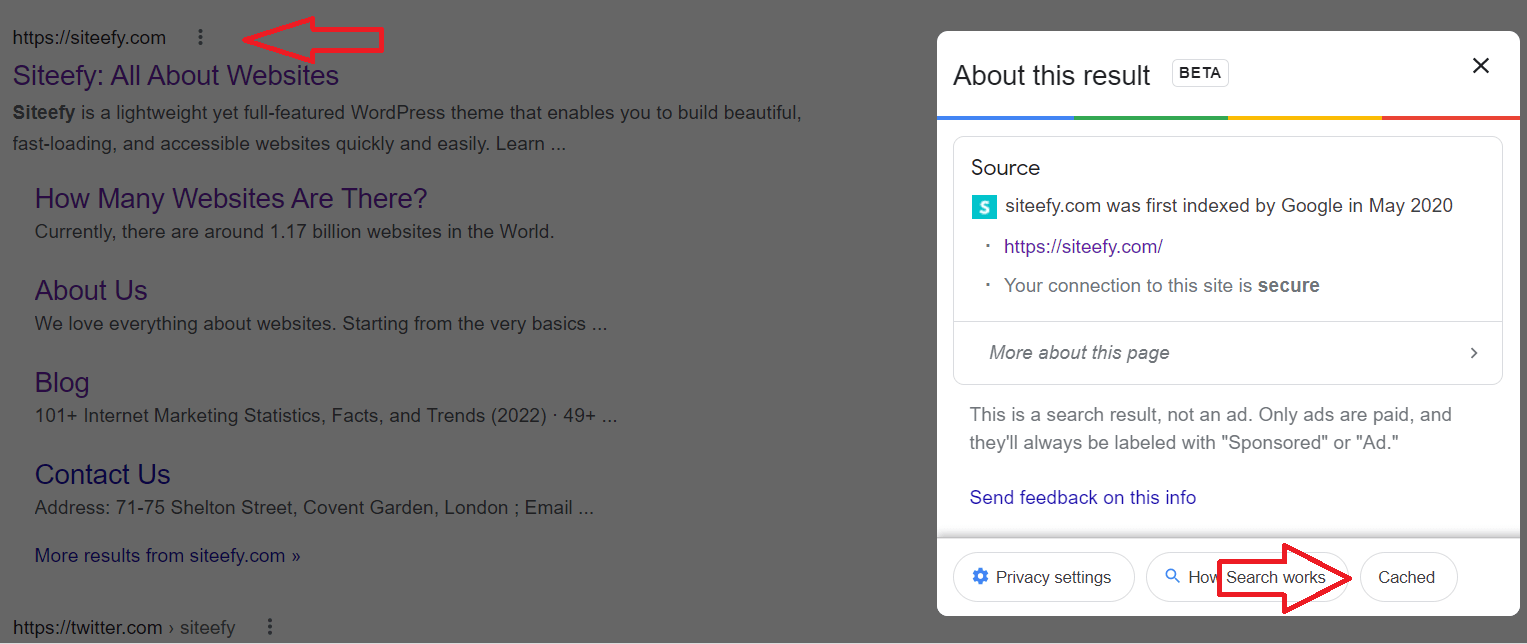 Last Google cached date
