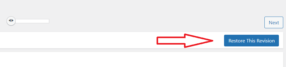 Restore the revision on WordPress post