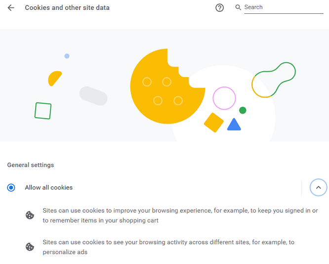 Managing cookies in Chrome