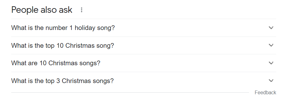 "People Also Ask" section