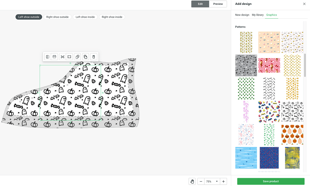 Creating custom shoes with Printify