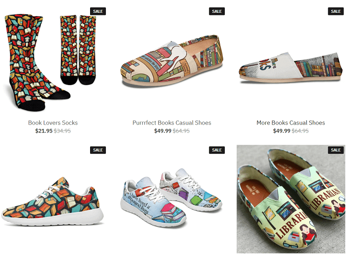 Shoes for book lovers from Groove Bags