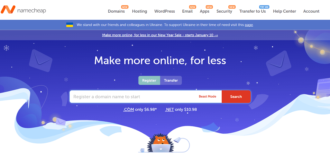 Namecheap Homepage
