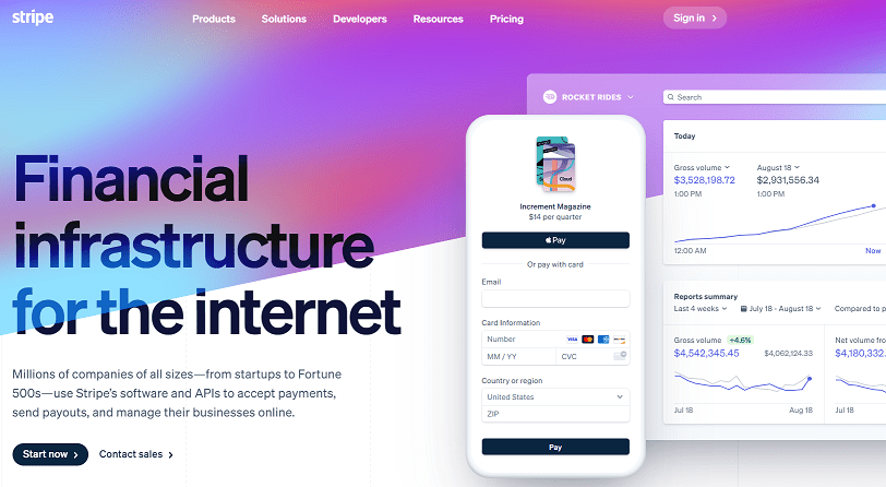 Stripe Homepage