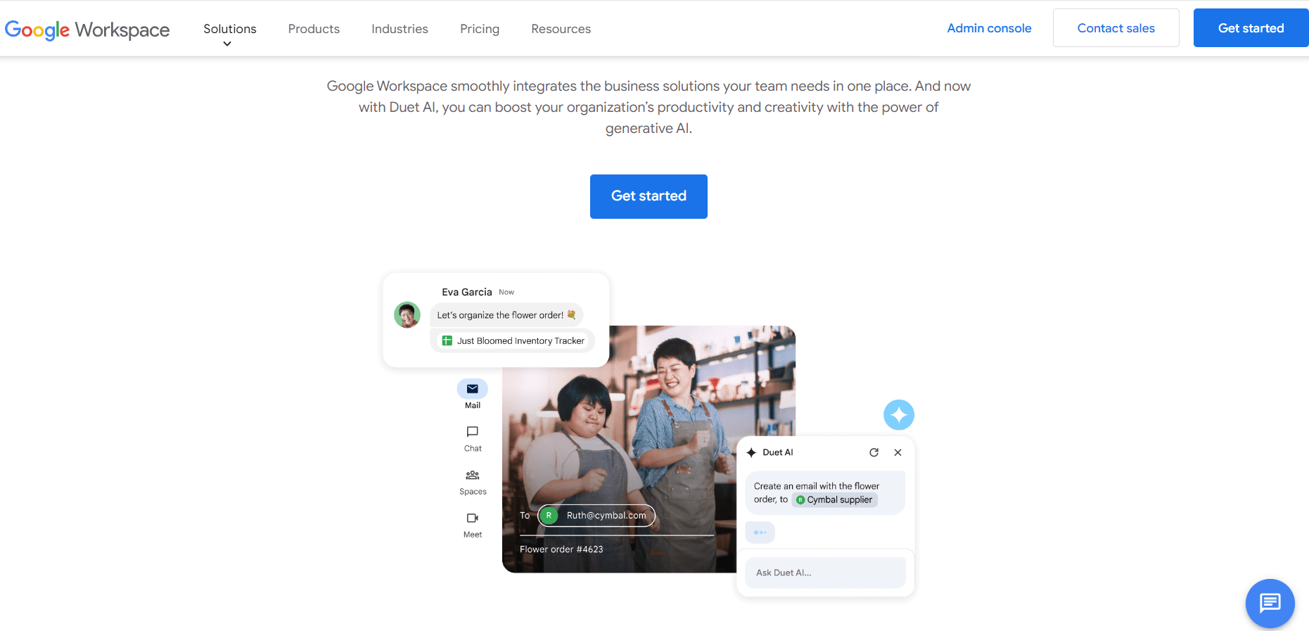 Google Workspace homepage