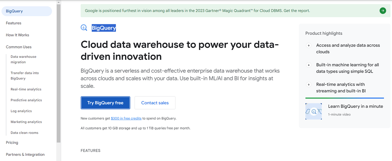 Google Cloud BigQuery