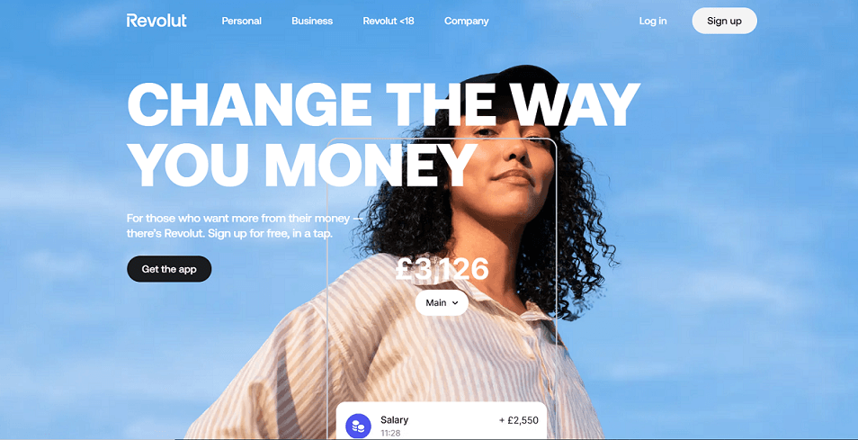 Revolut homepage