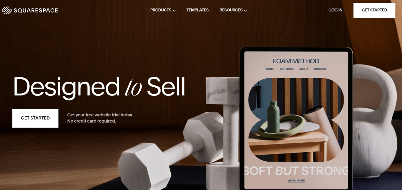 Squarespace homepage