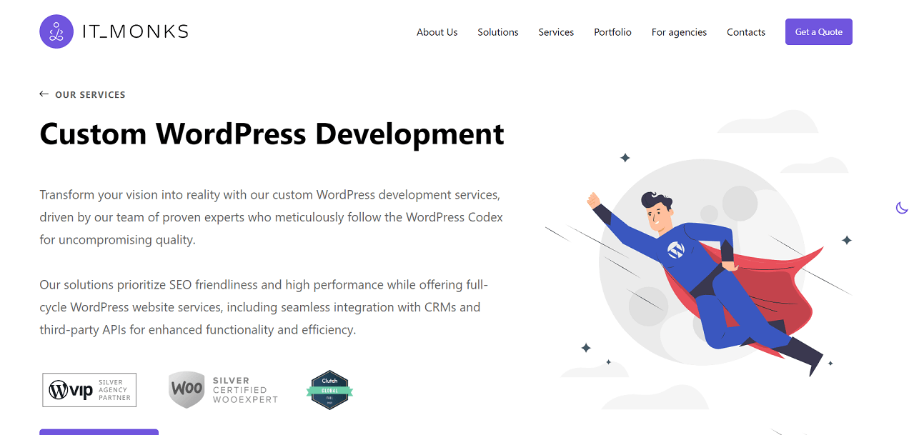 IT Monks WordPress Development service page