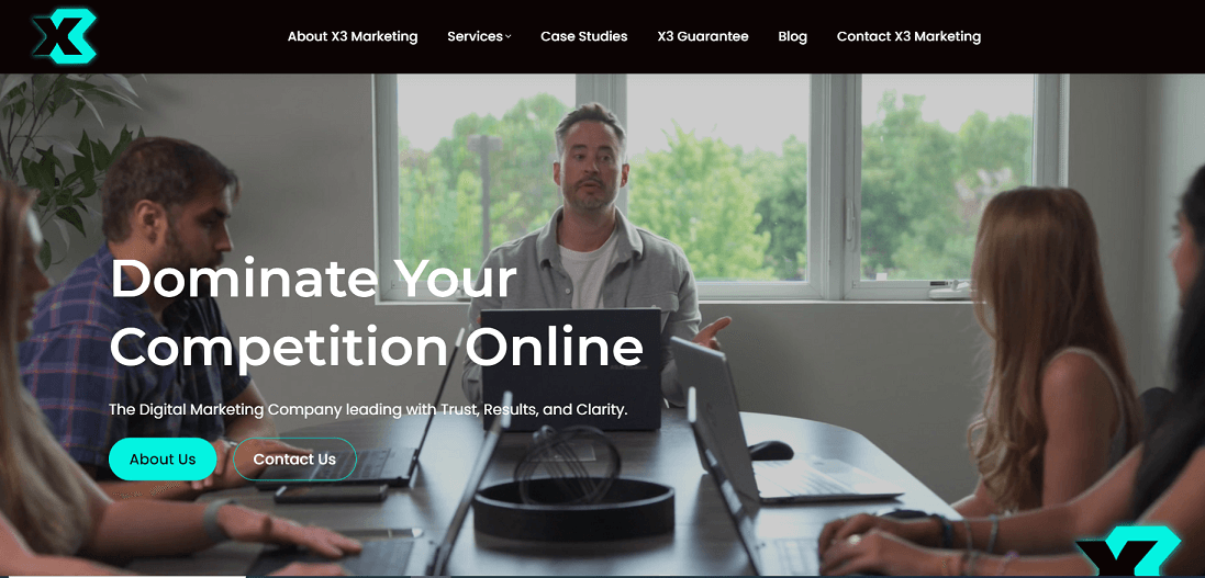 X3 Marketing homepage