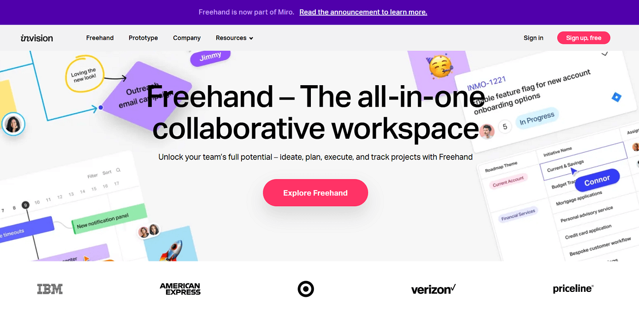 InVision homepage
