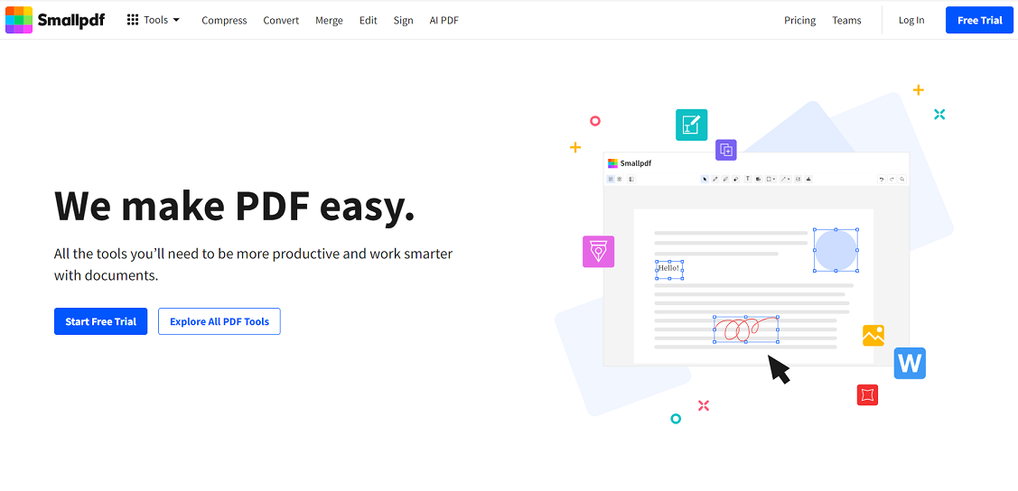 Smallpdf homepage