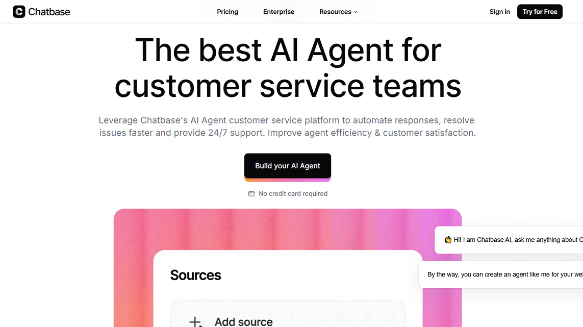 Chatbase's AI Agent Customer Service