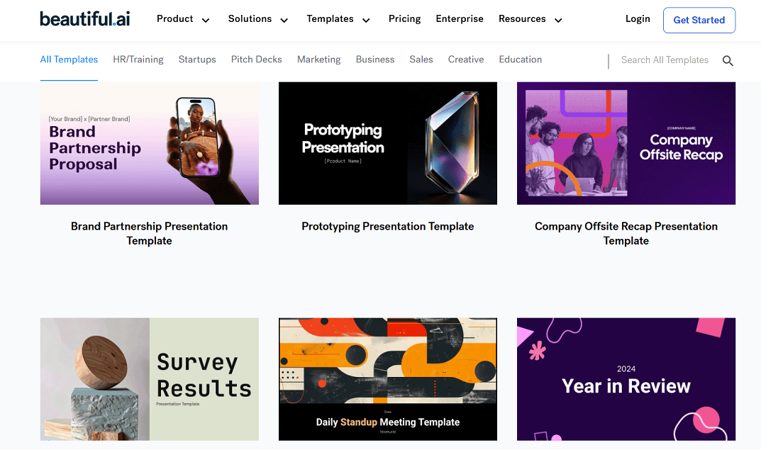 Presentation Templates on Beautiful.ai